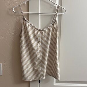 Old Navy Beige and White Striped Camisole